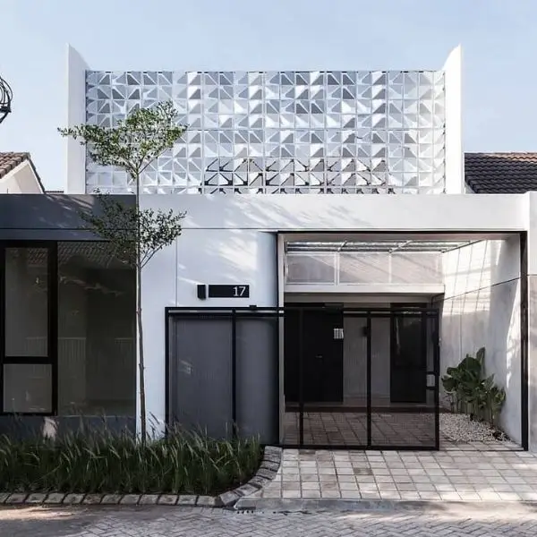 Pagar Besi Hollow Unik Warna Hitam Doff (Matte Black)